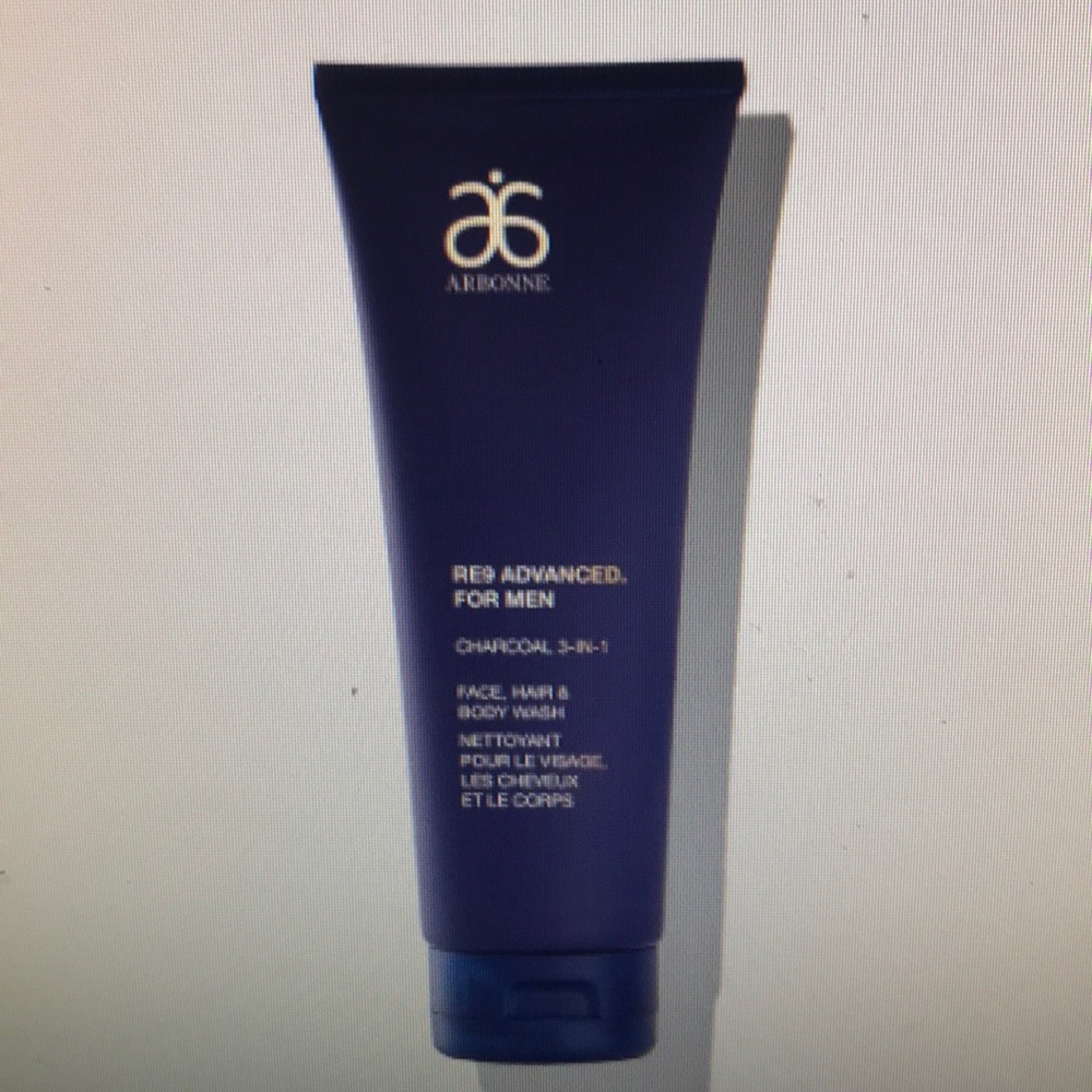 Arbonne RE9 charcoal 3 in 1 Face, hair & body